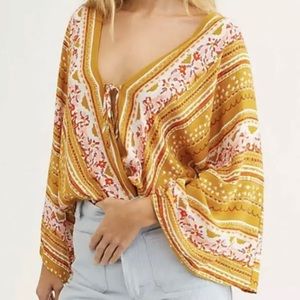 Free People For You Bodysuit Boho Blouse Top XL